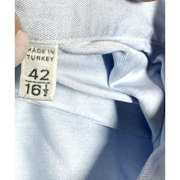 Ermenegildo Zegna Men's regular fit dress shirt size 42 16.5 flight blue - Picture 5 of 9